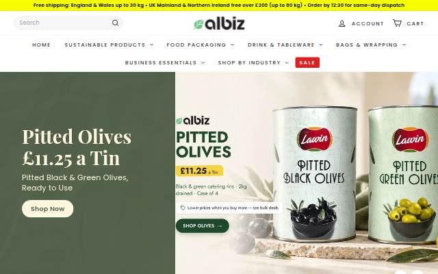 Albiz Packaging storefront