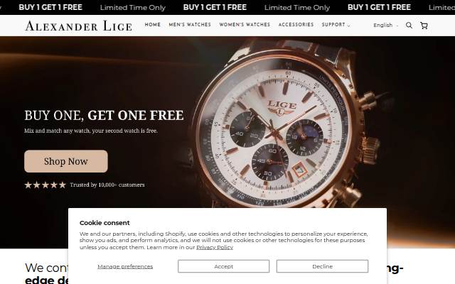 Alexander Lige storefront