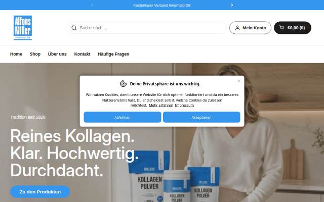 Startseite von Alfons Miller GmbH