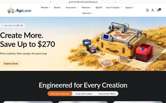 AlgoLaser storefront