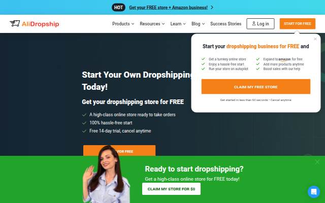 Dropshipping business storefront