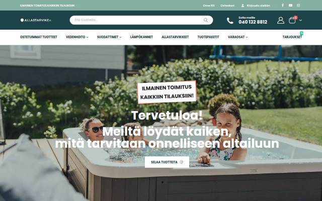 Startseite von Allastarvike.fi