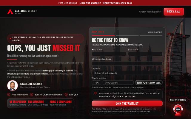 Startseite von Priority Access Webinar Series