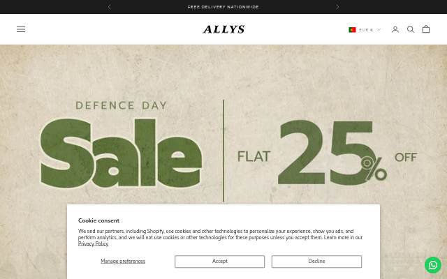 Allys Official storefront