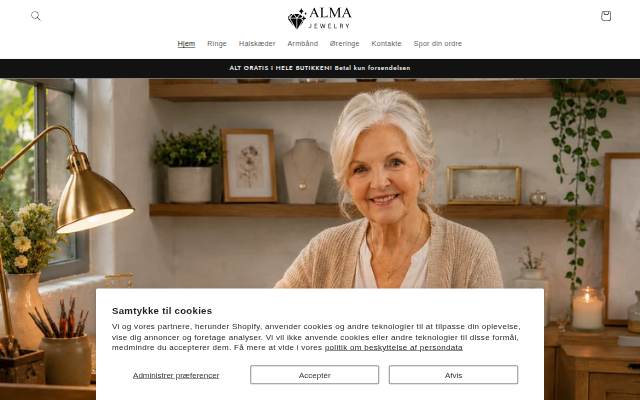 Alma jewelery storefront