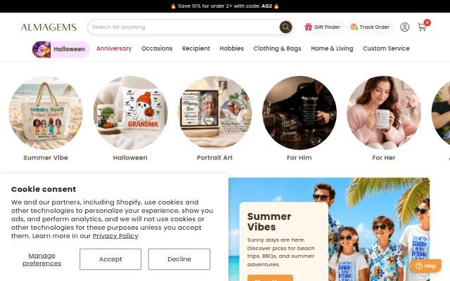 ALMAGEMS storefront