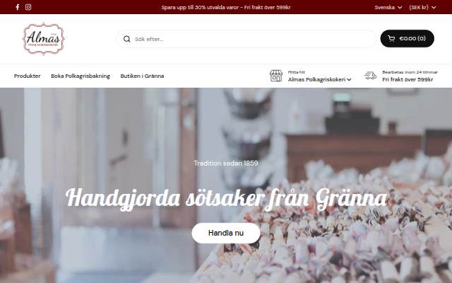 Almas Polkagriskokeri storefront