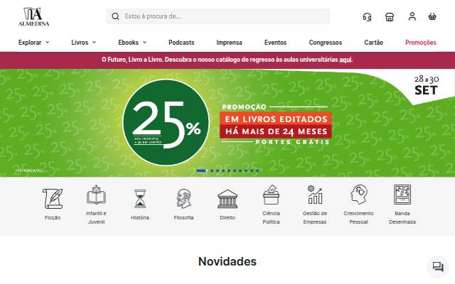 Montra da Livraria Almedina