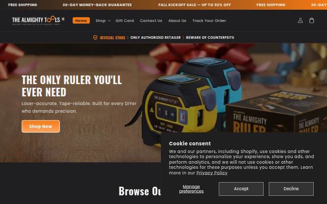 The Almighty Tools® storefront