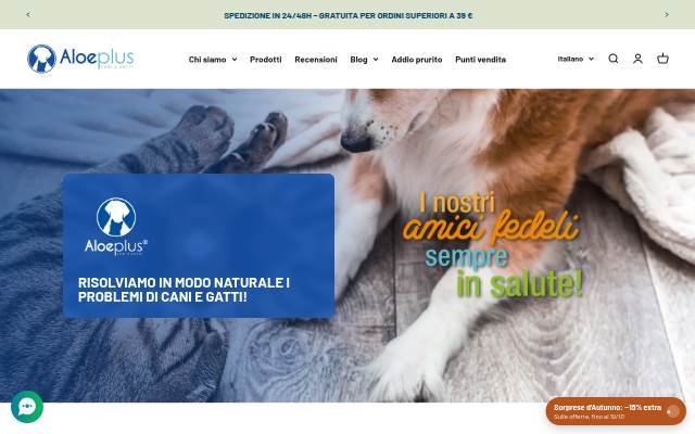 Startseite von Aloeplus cani e gatti
