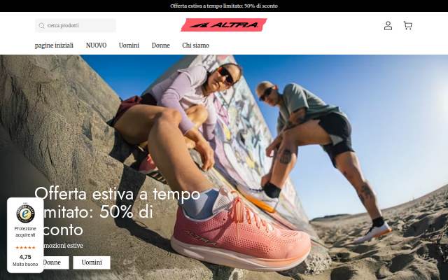 Altrarunning storefront