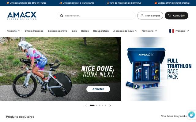 Amacx Sports Nutrition France storefront