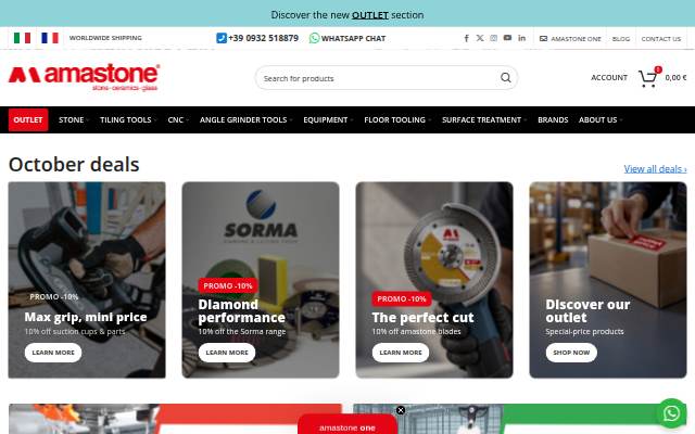 Startseite von amastone®