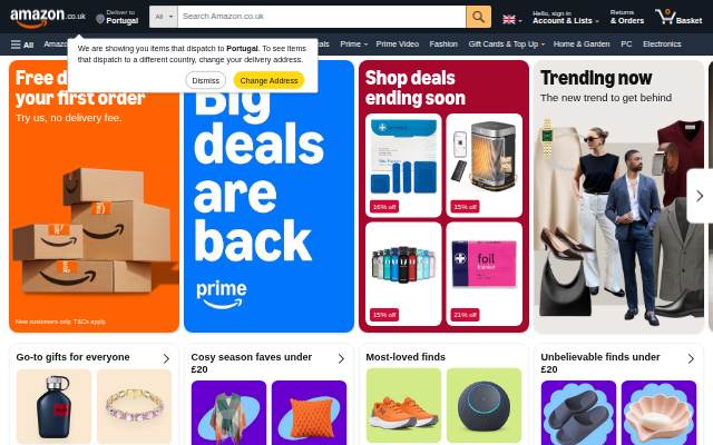 amazon.co.uk storefront