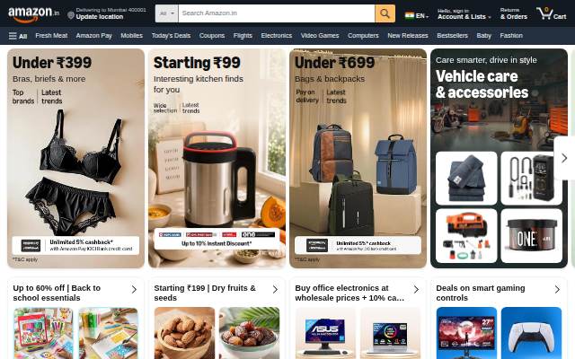 amazon.in storefront