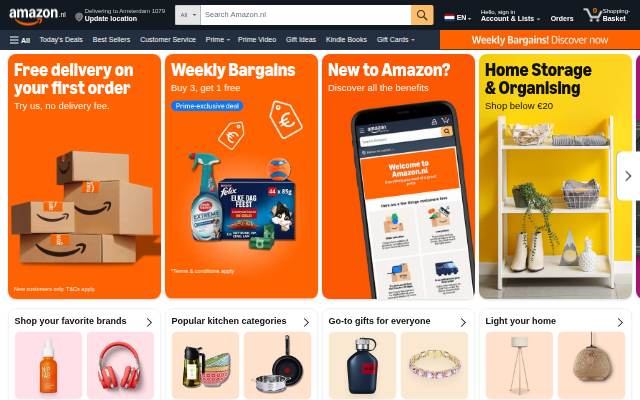 amazon.nl storefront