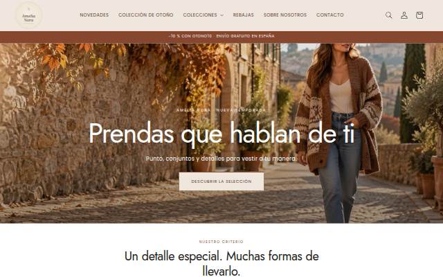 Amelia Nora storefront