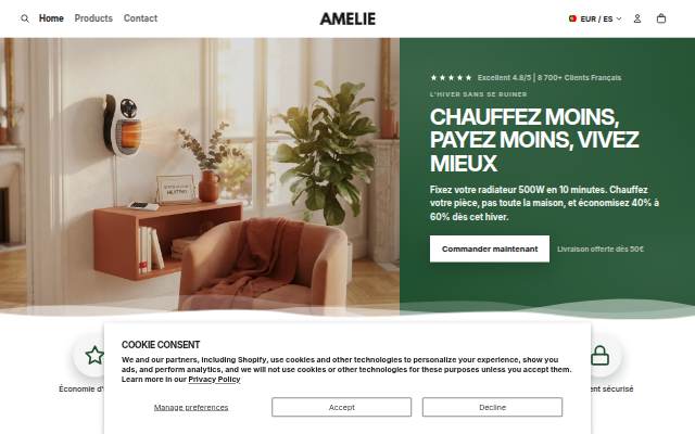 Amelíaura storefront