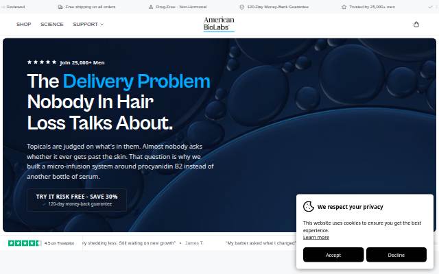 Startseite von American BioLabs