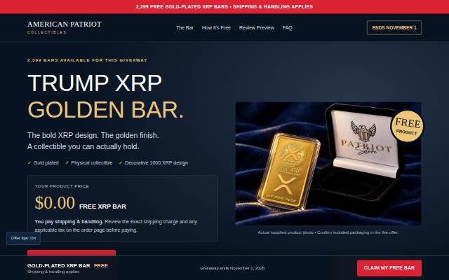 Startseite von Free Trump XRP Golden Bar