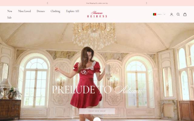 American Heiress storefront