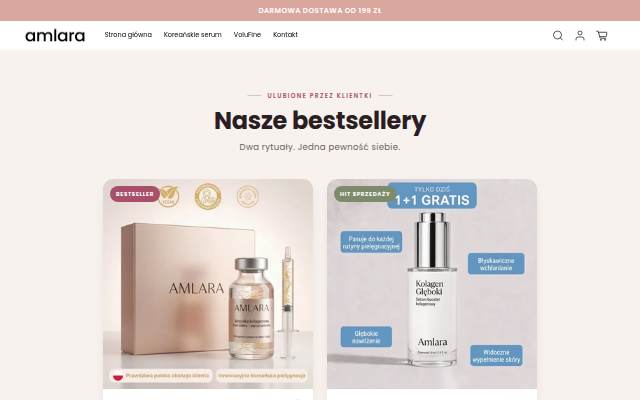 Startseite von amlara.shop