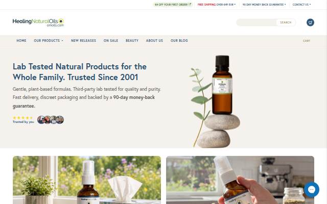 Healing Natural Oils storefront