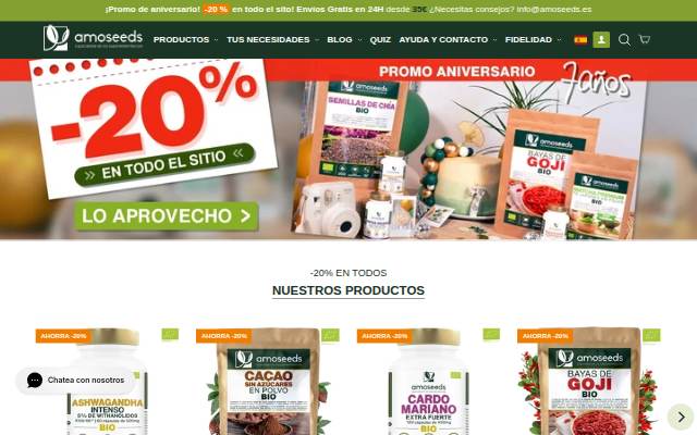 Amoseeds España storefront