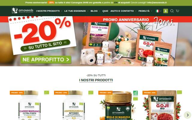 Amoseeds Italia storefront