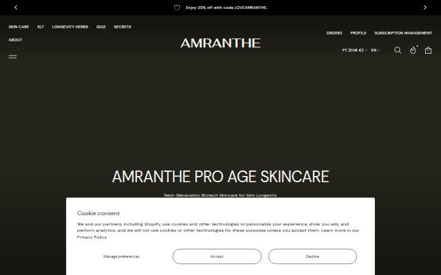 AMRANTHE storefront