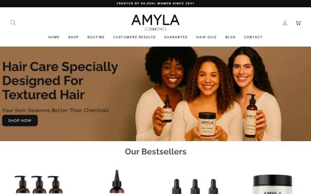 Amyla Cosmetics storefront