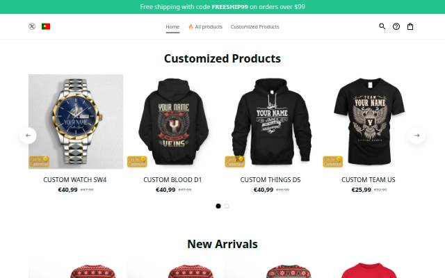 Startseite von mFamilyStore