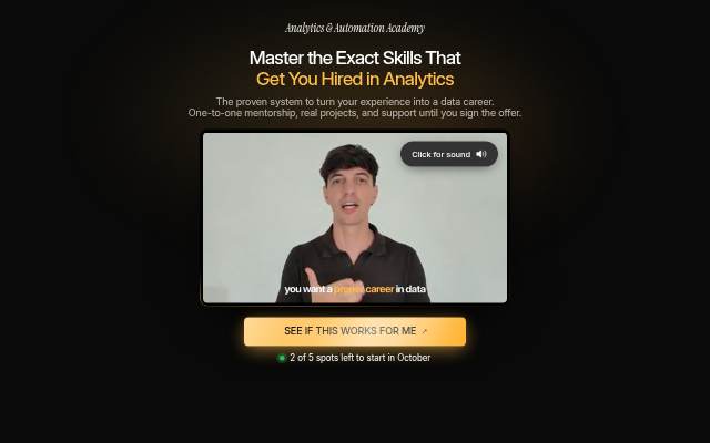 Startseite von Analytics & Automation Academy
