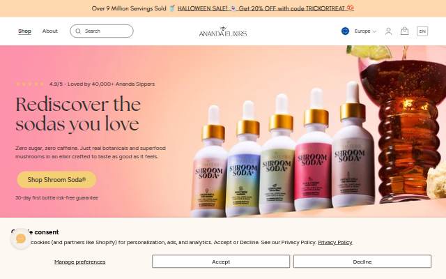Startseite von Ananda Elixirs
