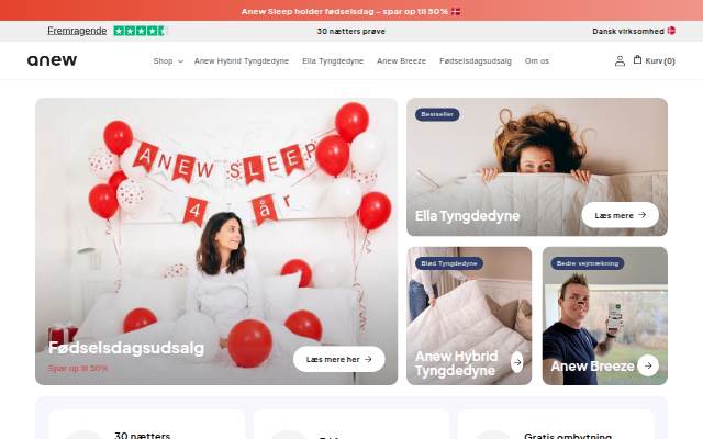 anew sleep storefront