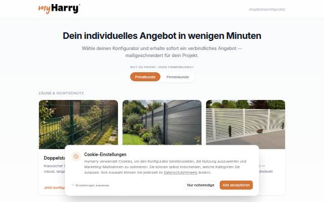 myHarry storefront