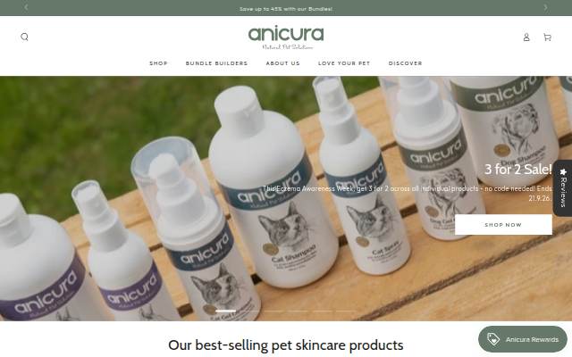Montra da Anicura Natural Pet Solutions