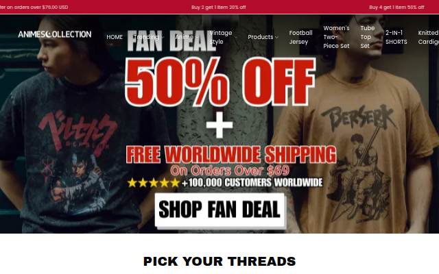 Startseite von AnimesCollection