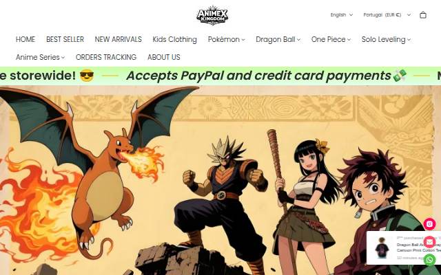 Anime x kingdom storefront
