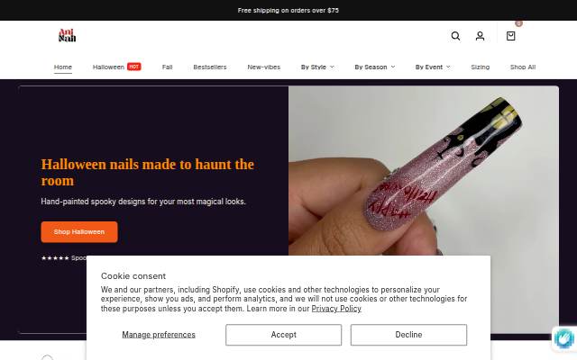Ani Nail storefront