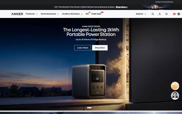 Anker SOLIX storefront