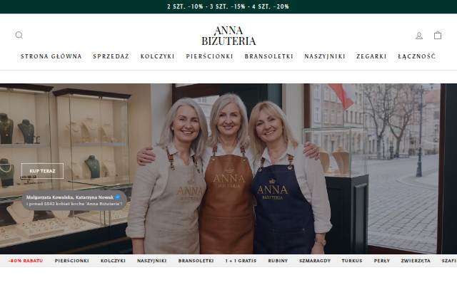 Anna Biżuteria storefront