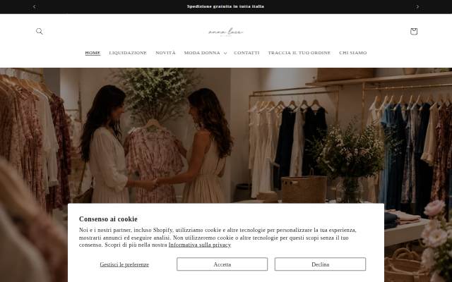 Anna Luce storefront