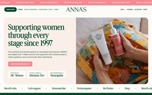 ANNA'S storefront