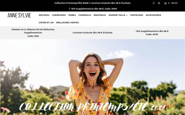 anne-sylvie.com storefront