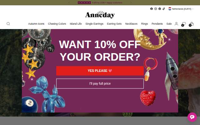 Startseite von Anneday