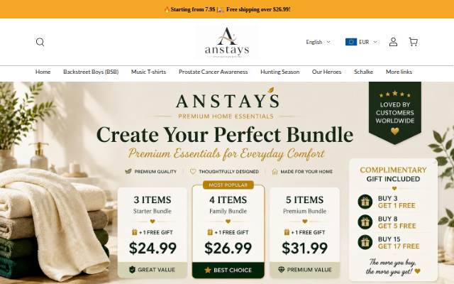 Anstays storefront