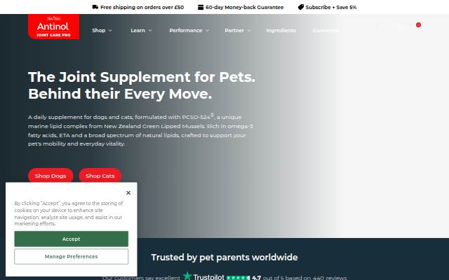 Startseite von Vetz Petz Antinol UK