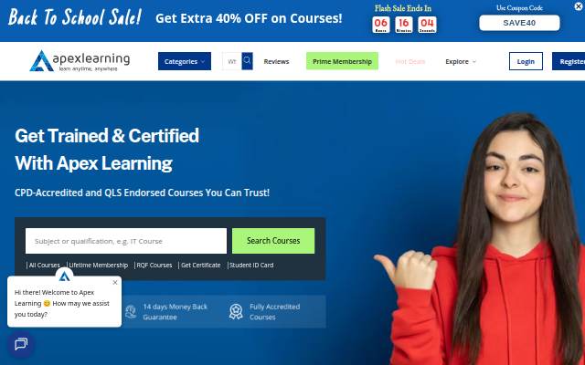 Apex Learning storefront