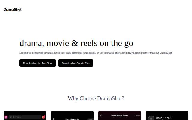 DramaShot storefront
